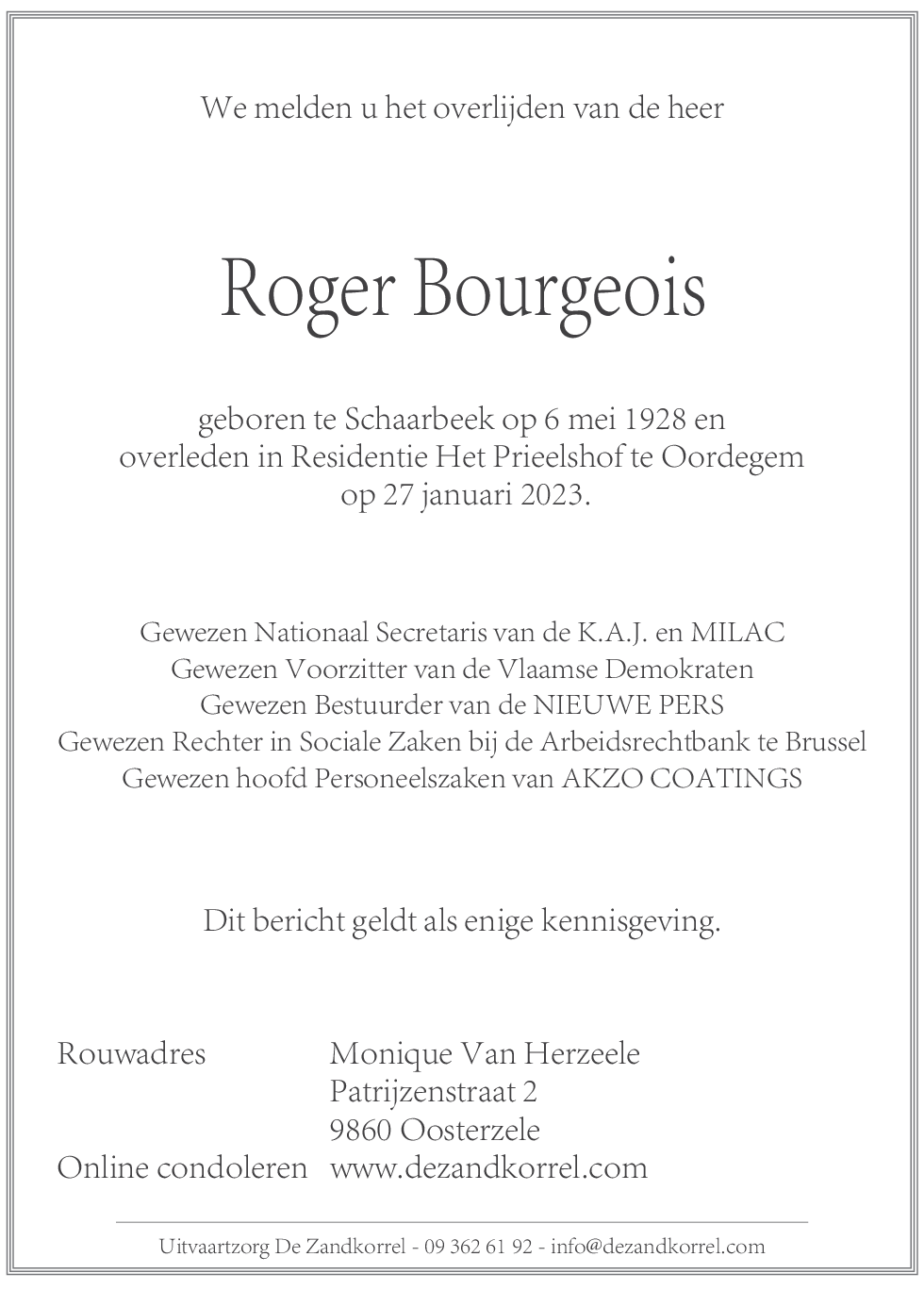 Roger Bourgeois