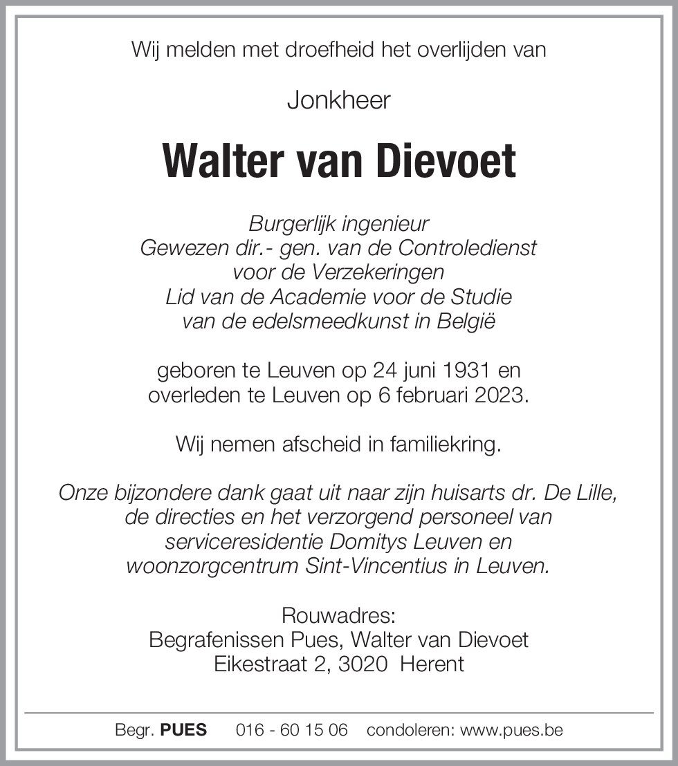 Walter Van Dievoet