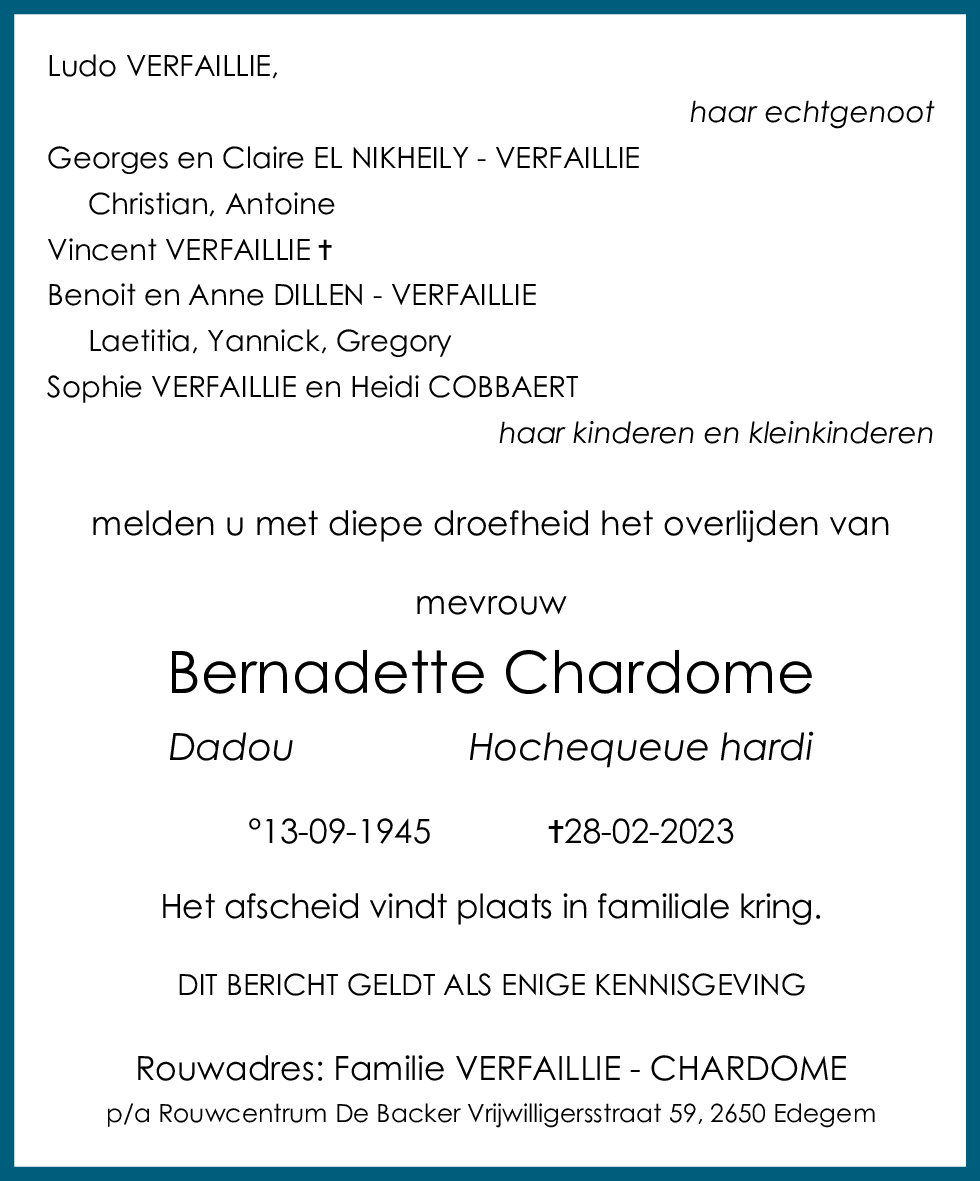 Bernadette Chardome