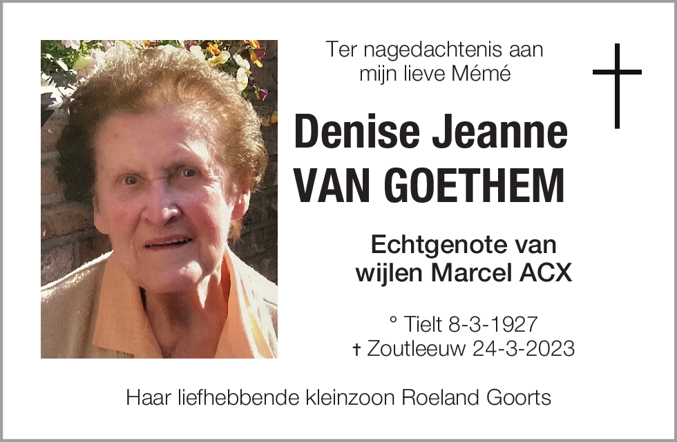 Denise Jeanne Van Goethem