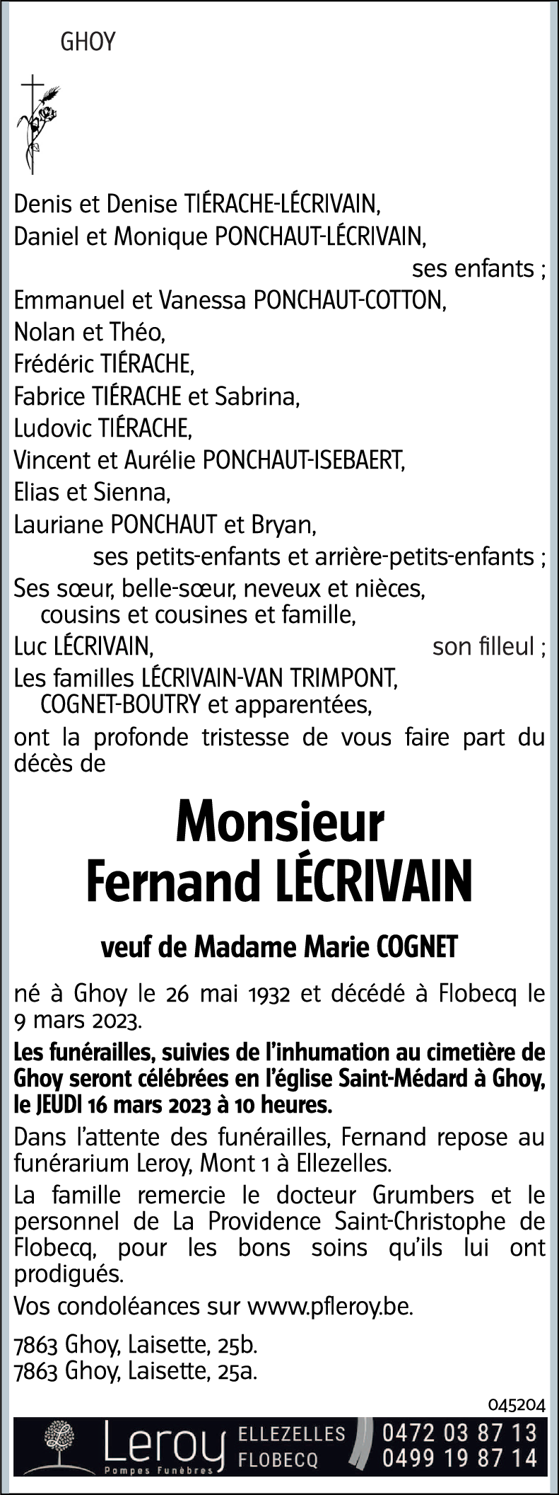 FERNAND LÉCRIVAIN