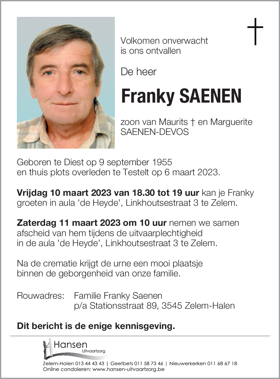 Frank Irma R. SAENEN