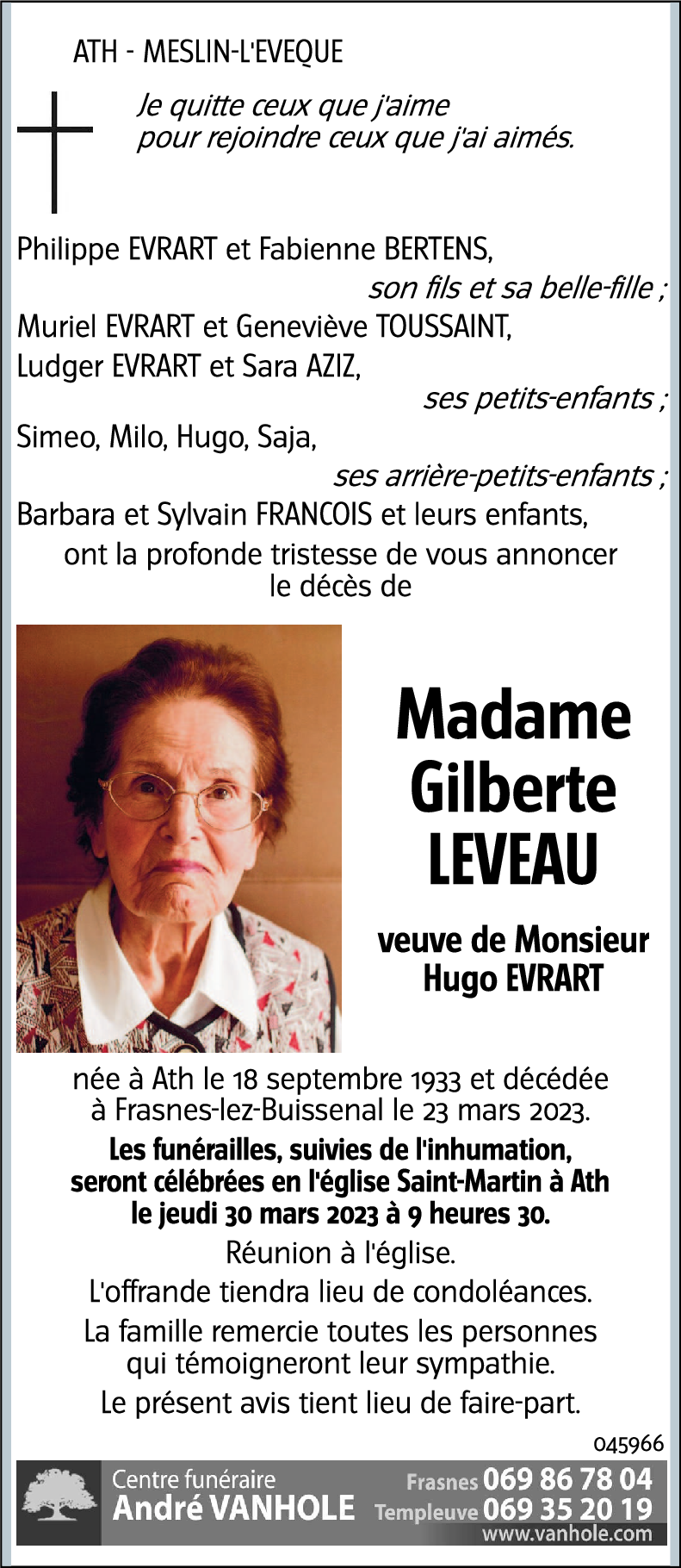Gilberte LEVEAU