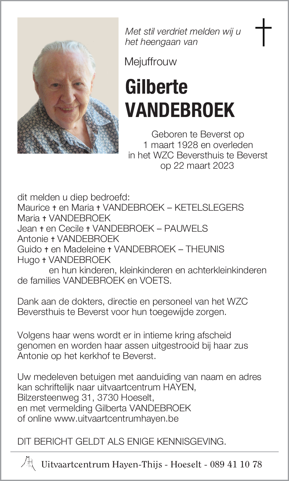 Gilberte VANDEBROEK