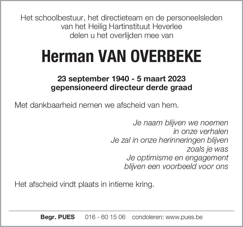 Herman Van Overbeke