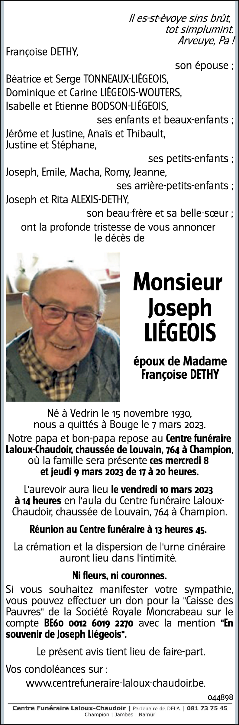 Joseph LIÉGEOIS