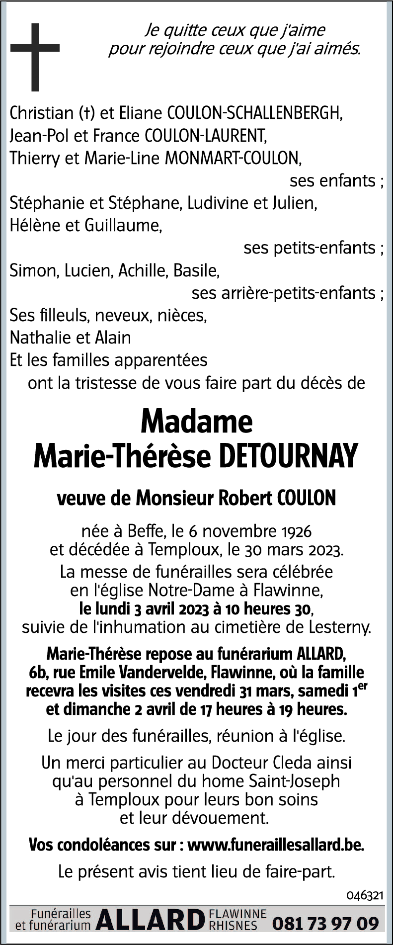 Marie-Thérèse DETOURNAY