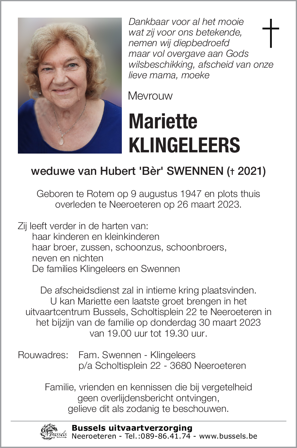 Mariette KLINGELEERS