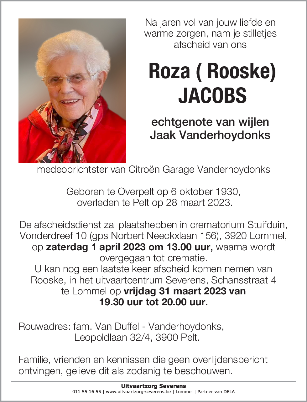 Roza ( Rooske) Jacobs