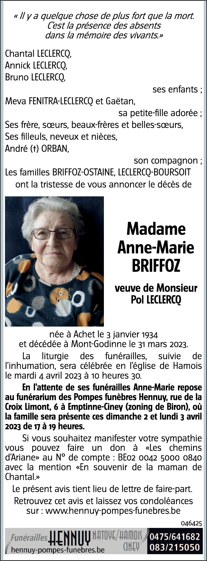 Anne-Marie BRIFFOZ