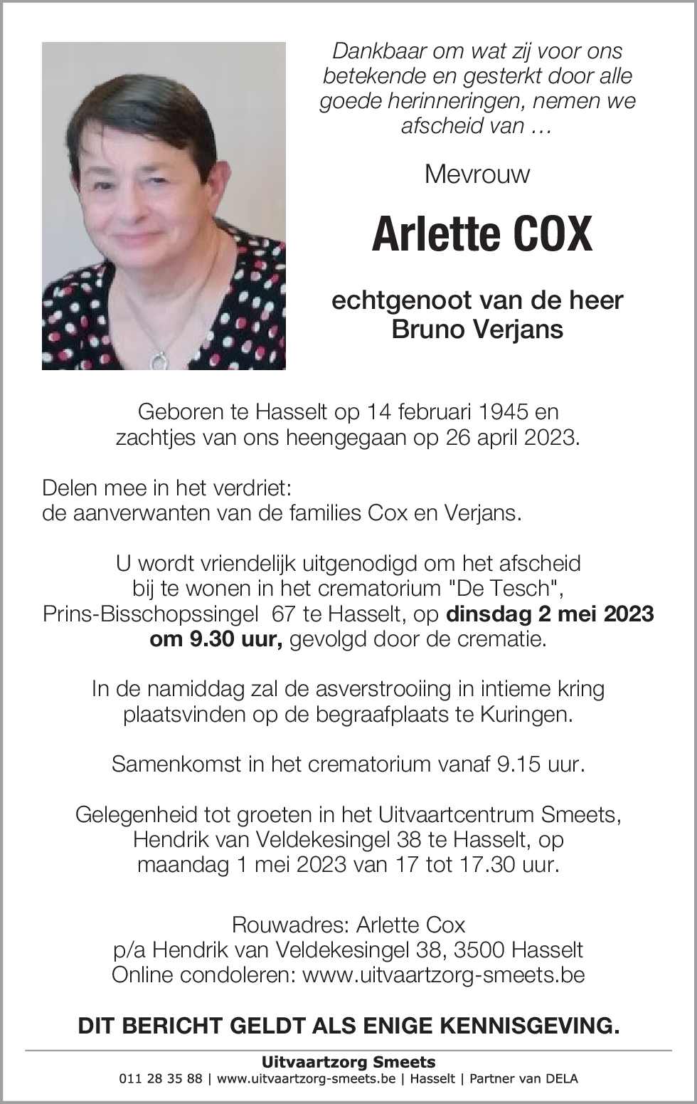 Arlette Cox