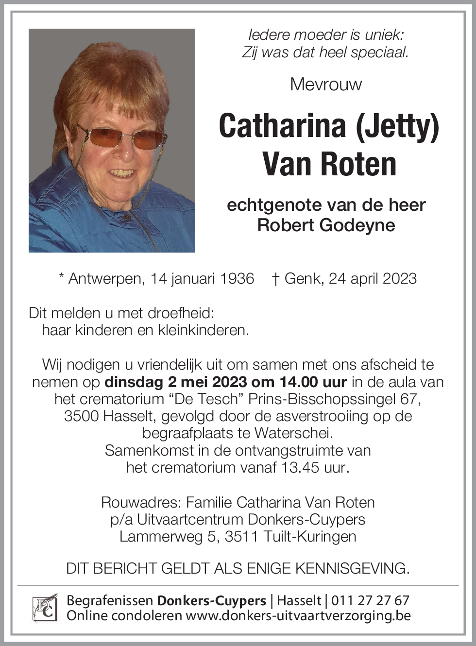 Catharina (Jetty) Van Roten