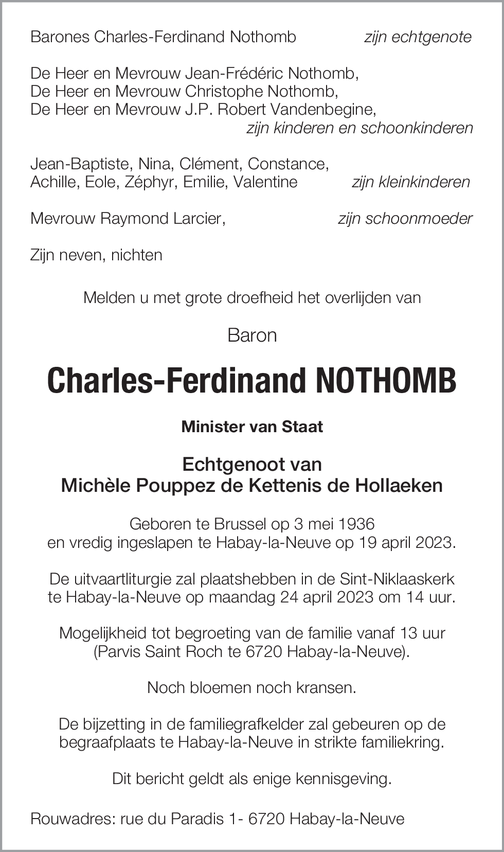Charles-Ferdinand Nothomb