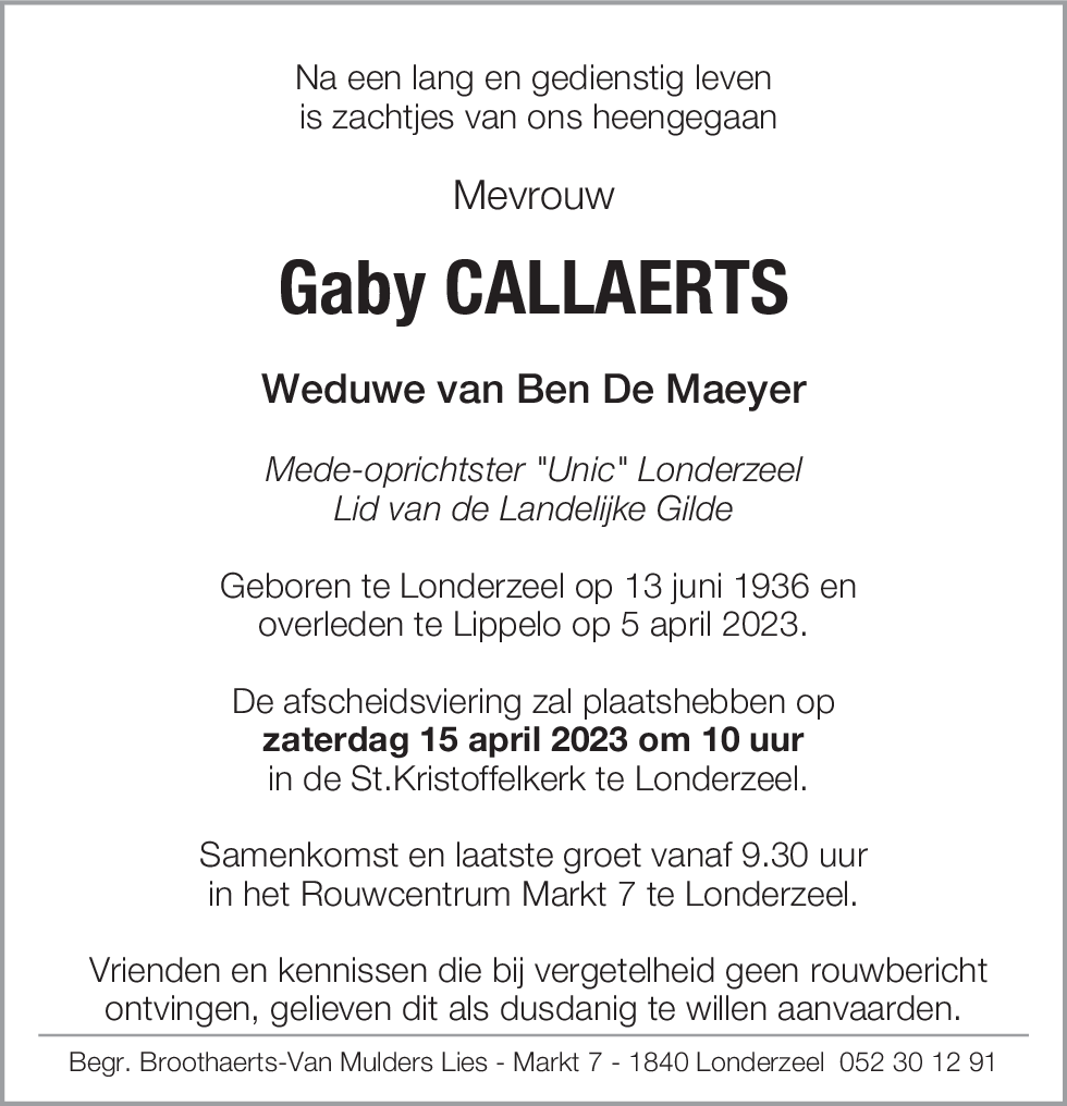 Gaby Callaerts