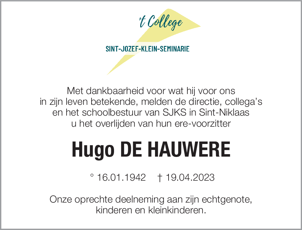 Hugo De Hauwere