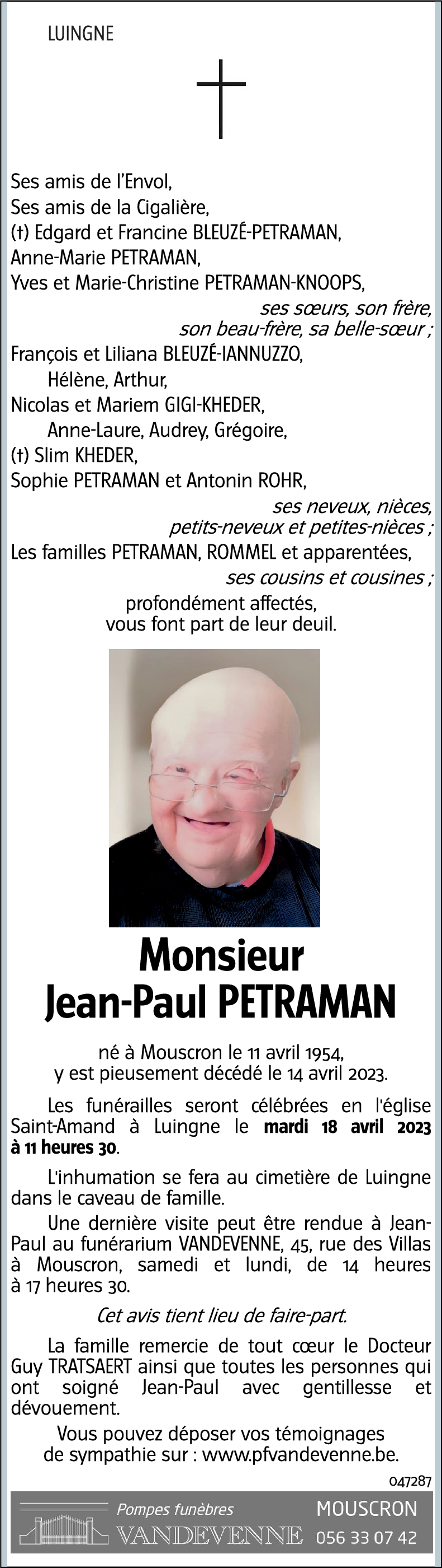 Jean-Paul PETRAMAN