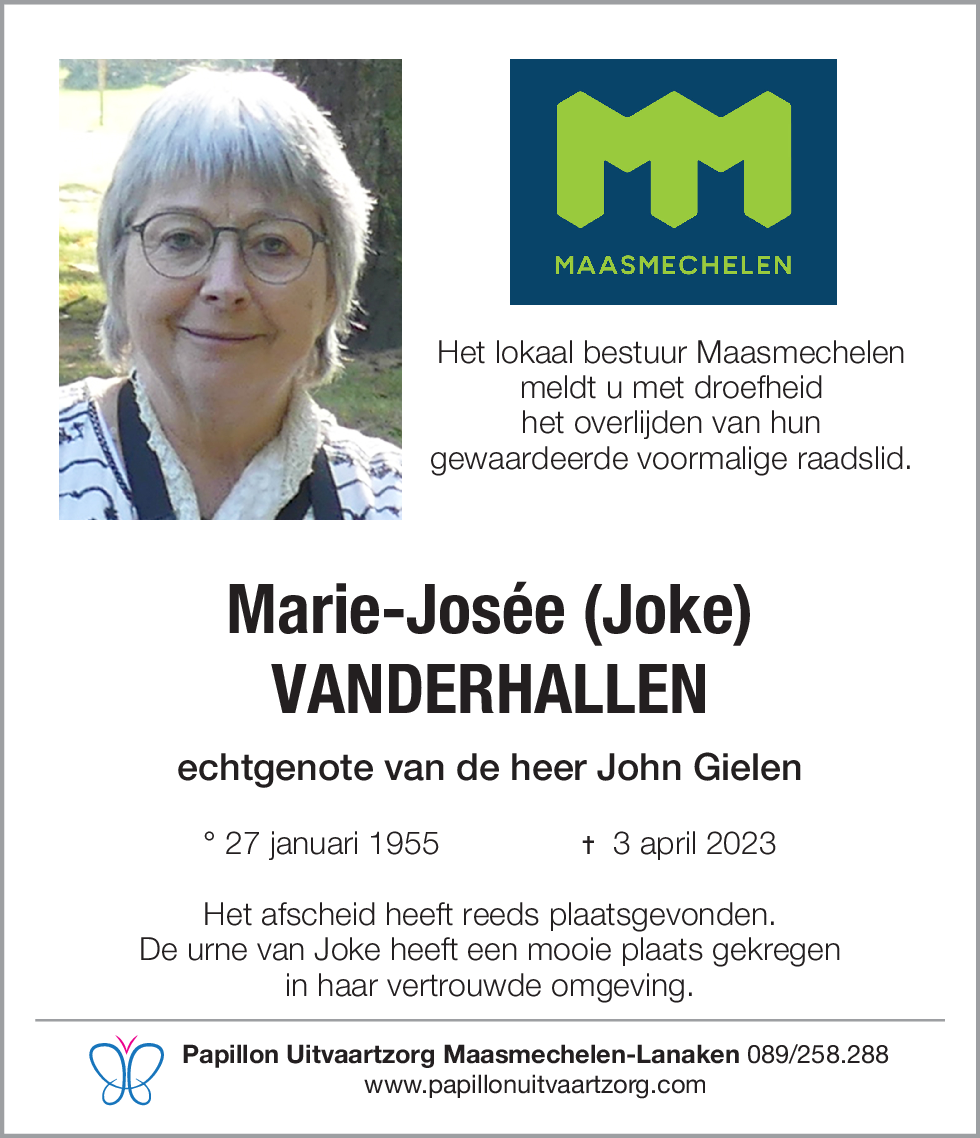 Marie-Josée   'Joke' Vanderhallen