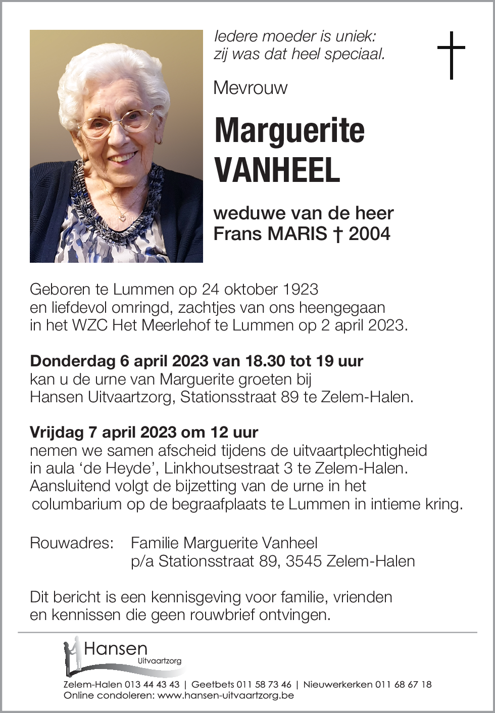 Marguerite VANHEEL