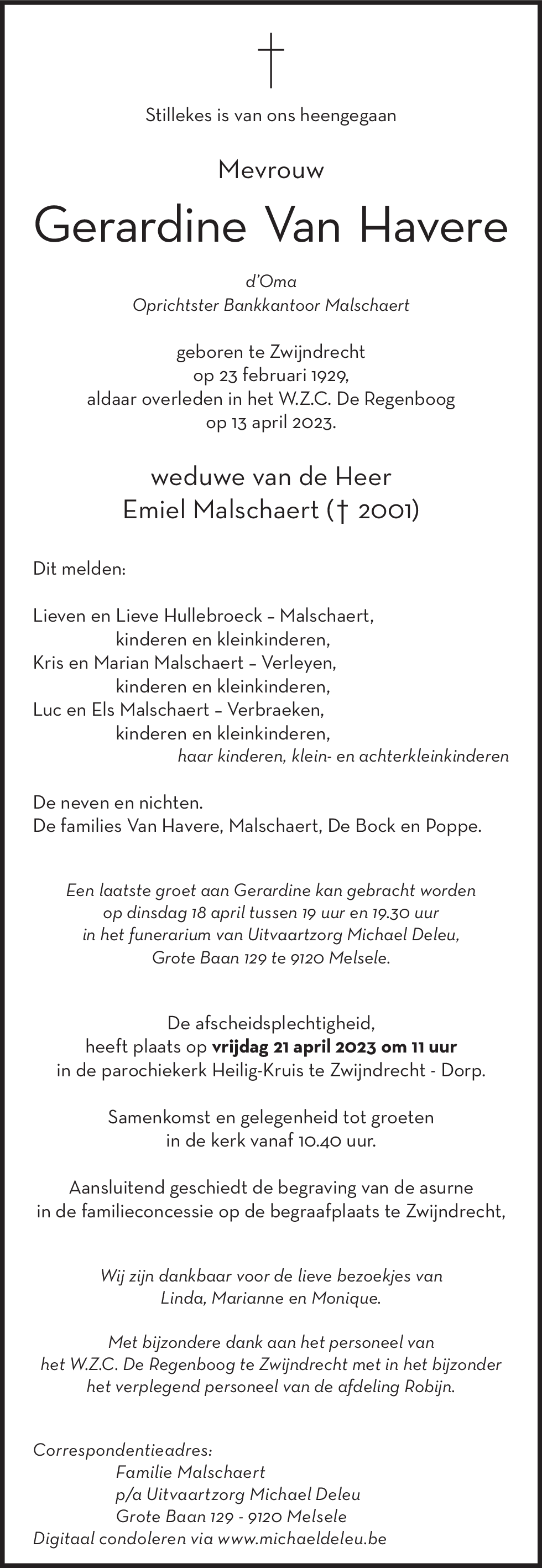 Marie Gerardine Van Havere