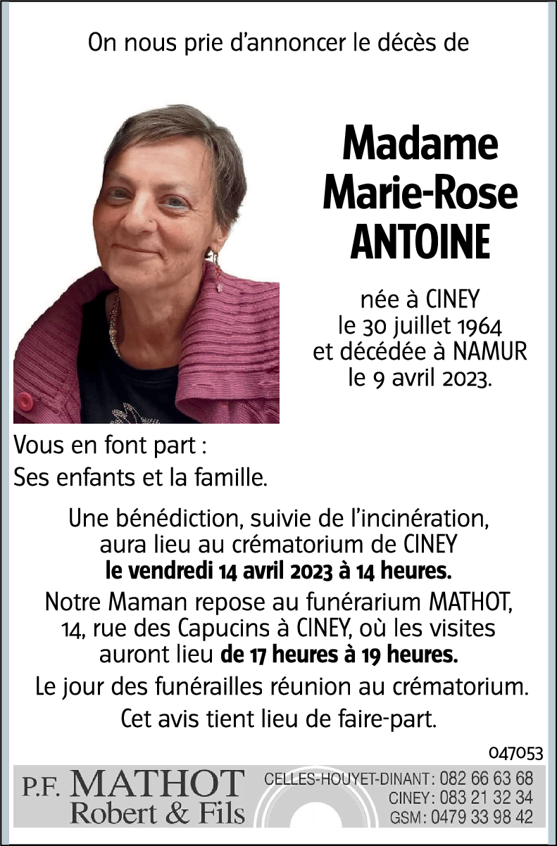 Marie rose ANTOINE