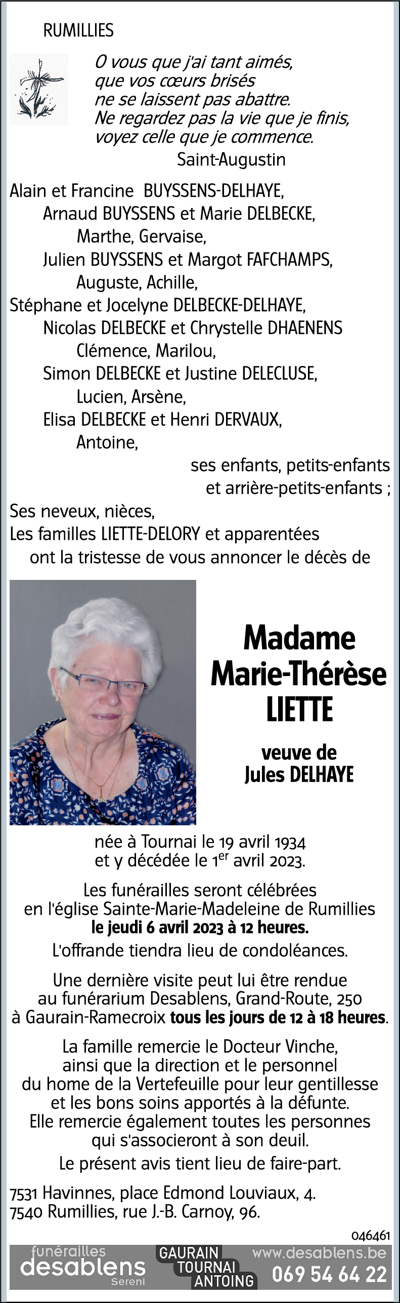 Marie-Thérèse LIETTE