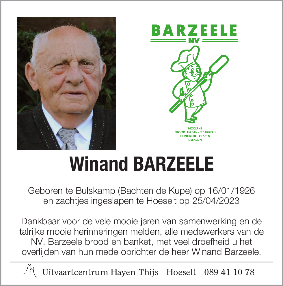 Winand BARZEELE