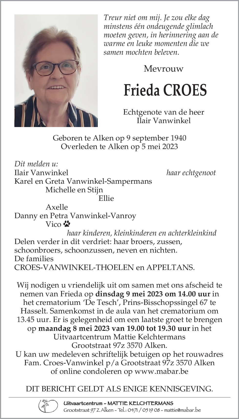 Frieda CROES