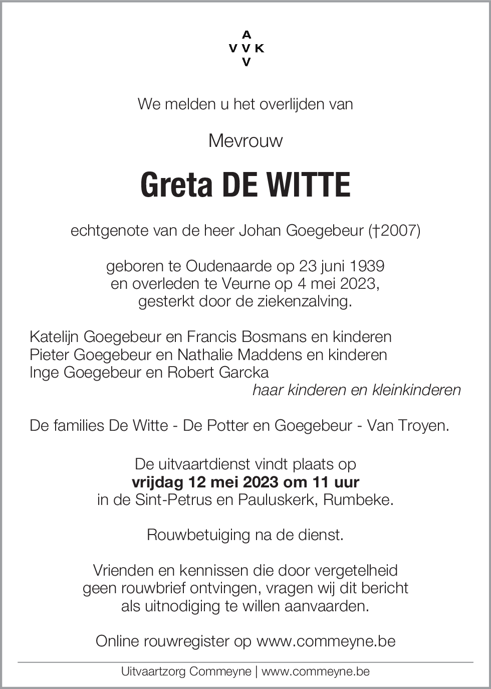 Greta De Witte