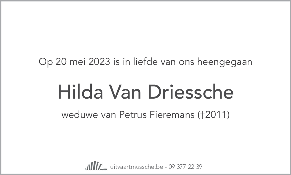 Hilda Van Driessche