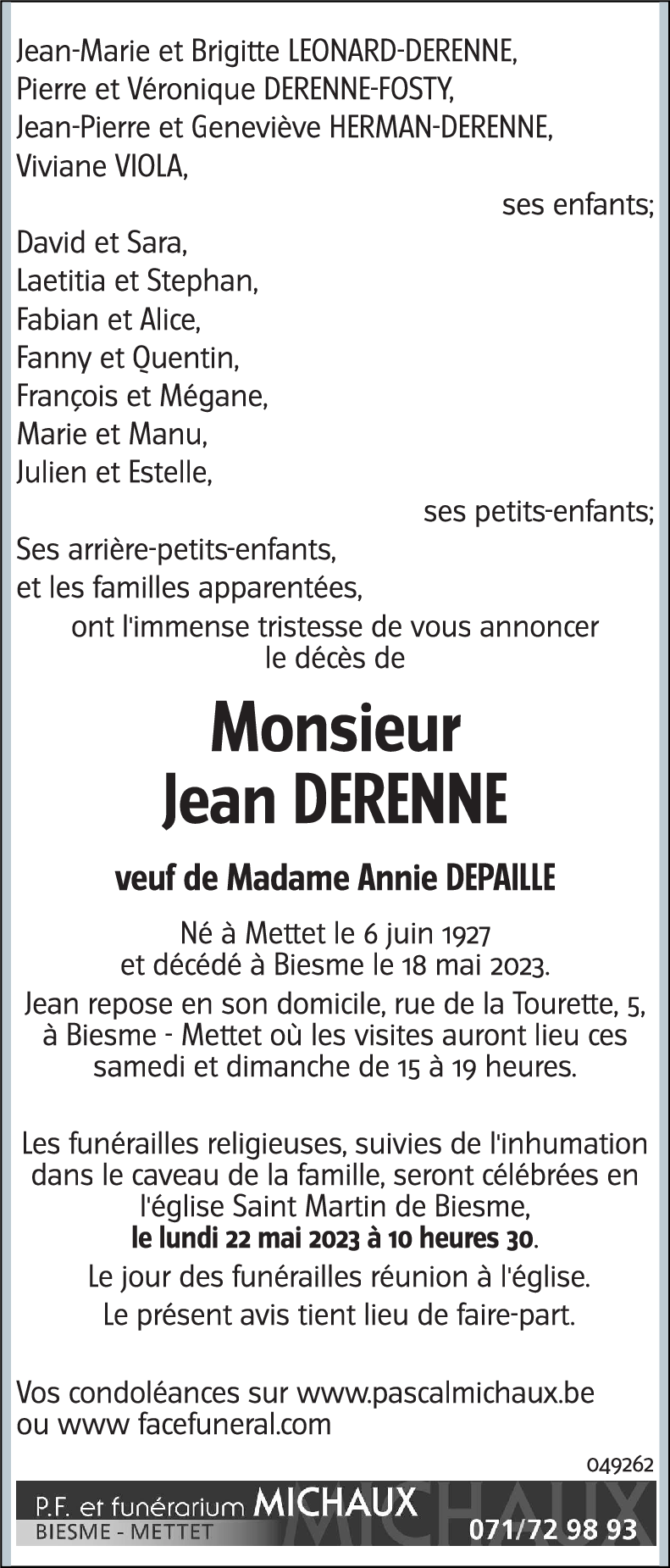 Jean DERENNE