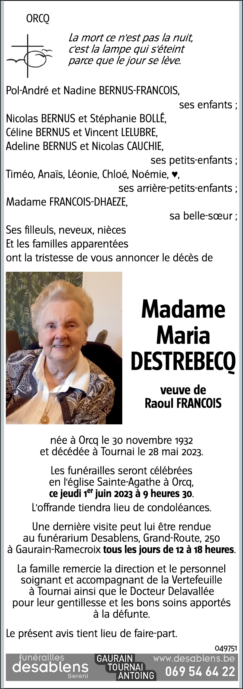 Maria DESTREBECQ