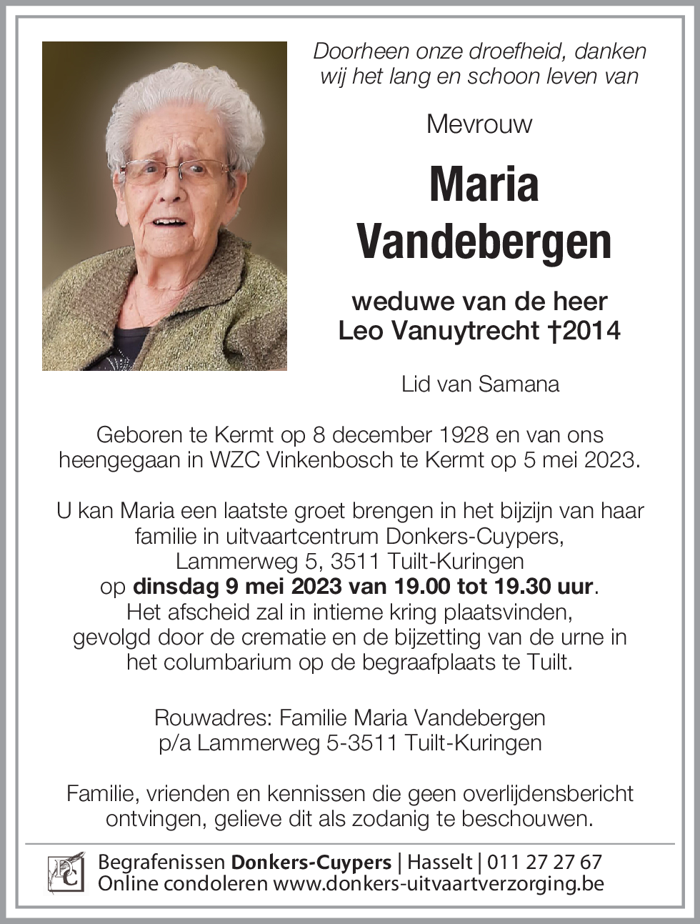 Maria Vandebergen