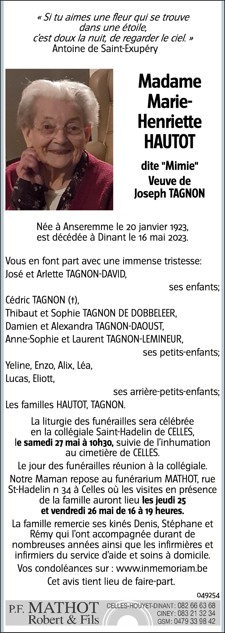 Marie-henriette HAUTOT