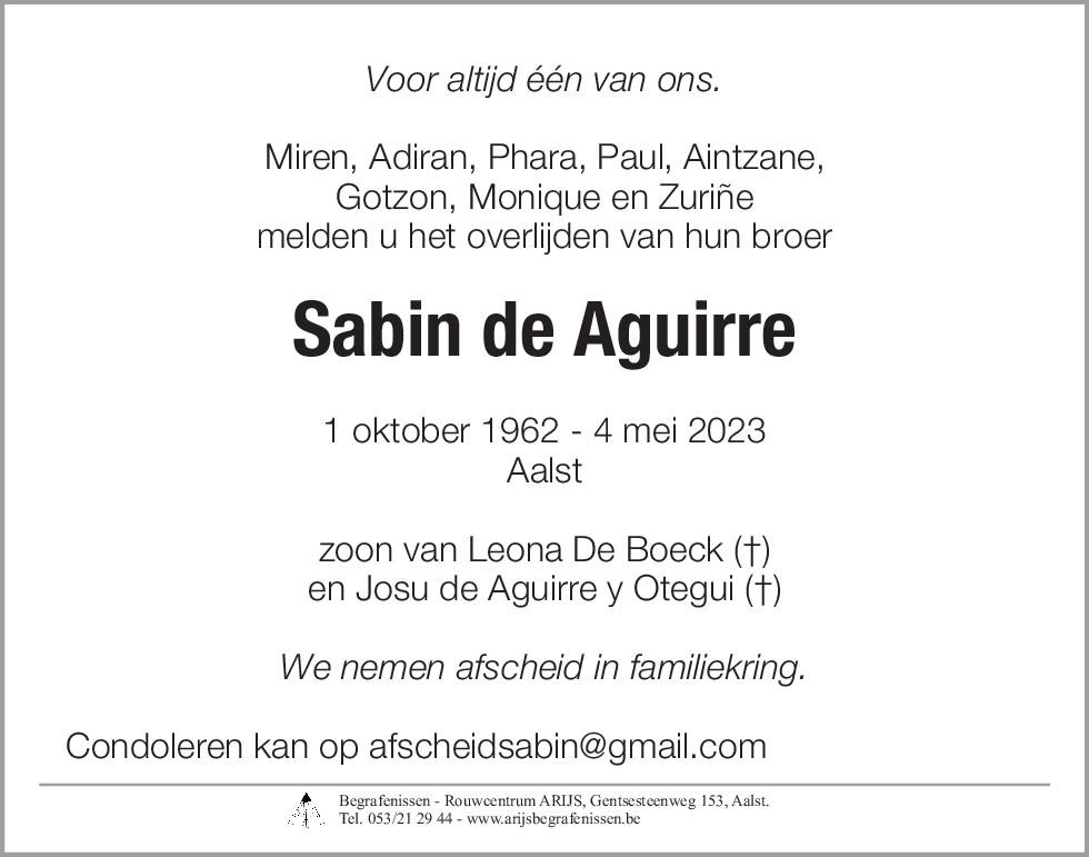 Sabin De Aguirre