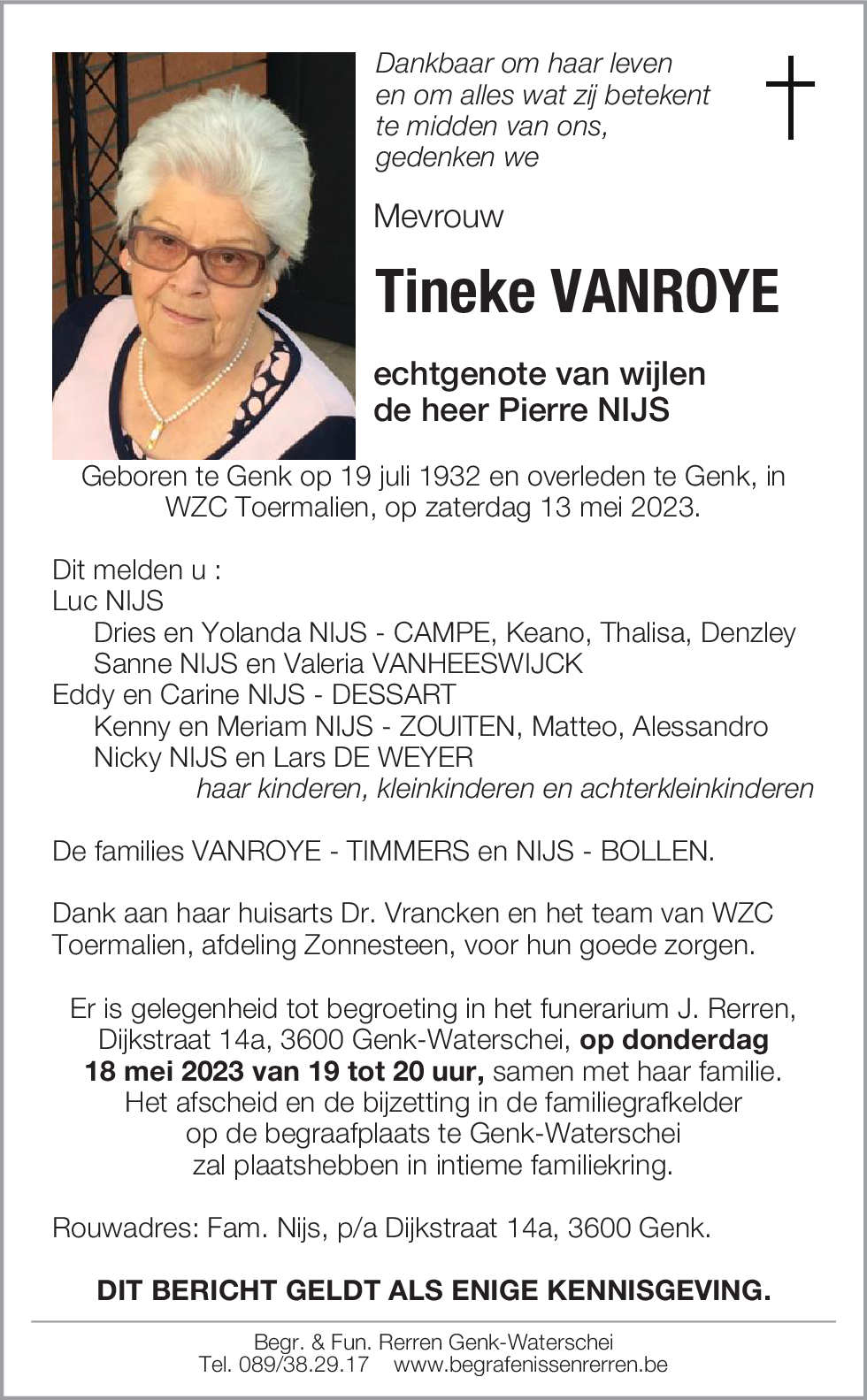 Tineke VANROYE