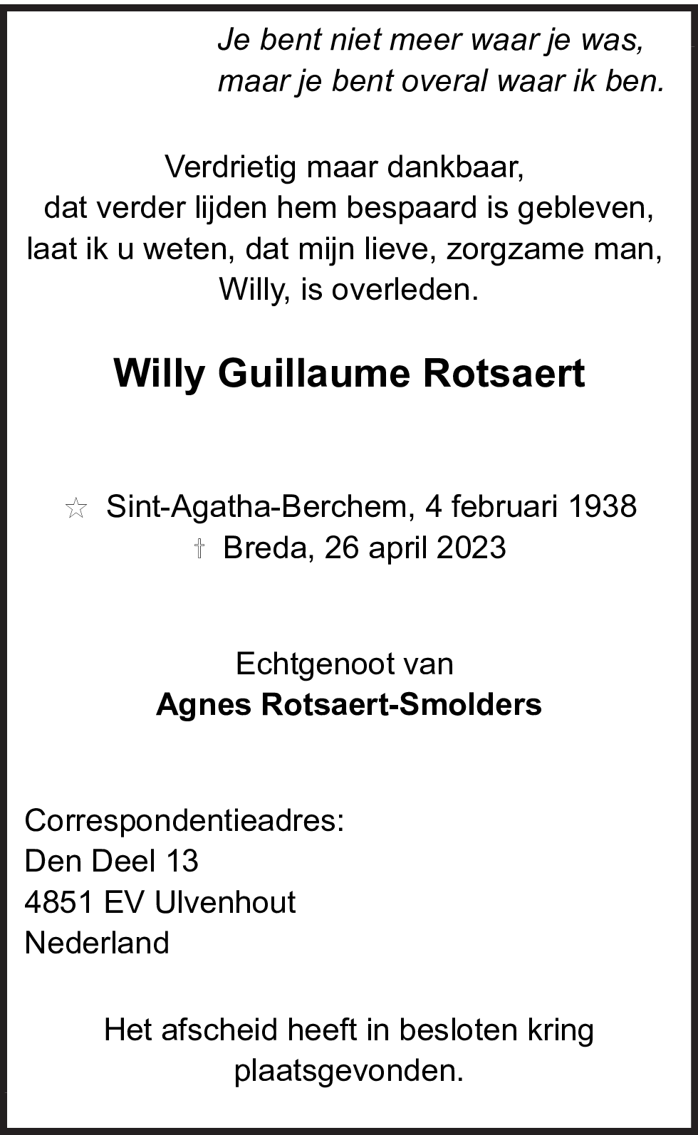 Willy Guillaume Rotsaert