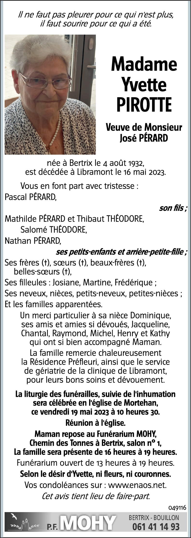 Yvette PIROTTE