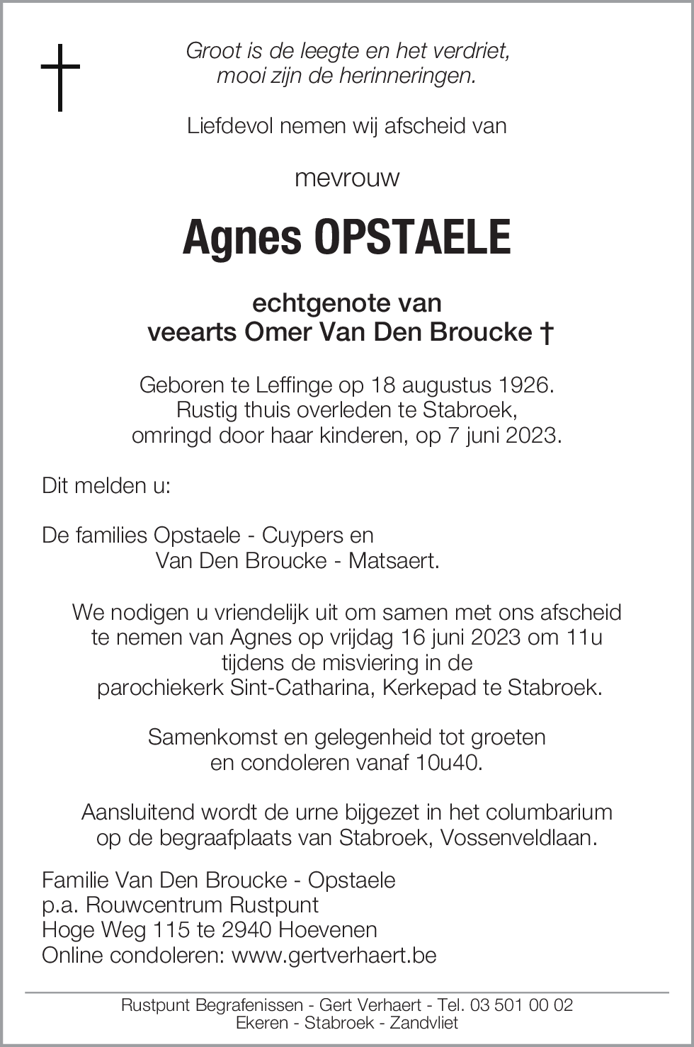 Agnes Opstaele