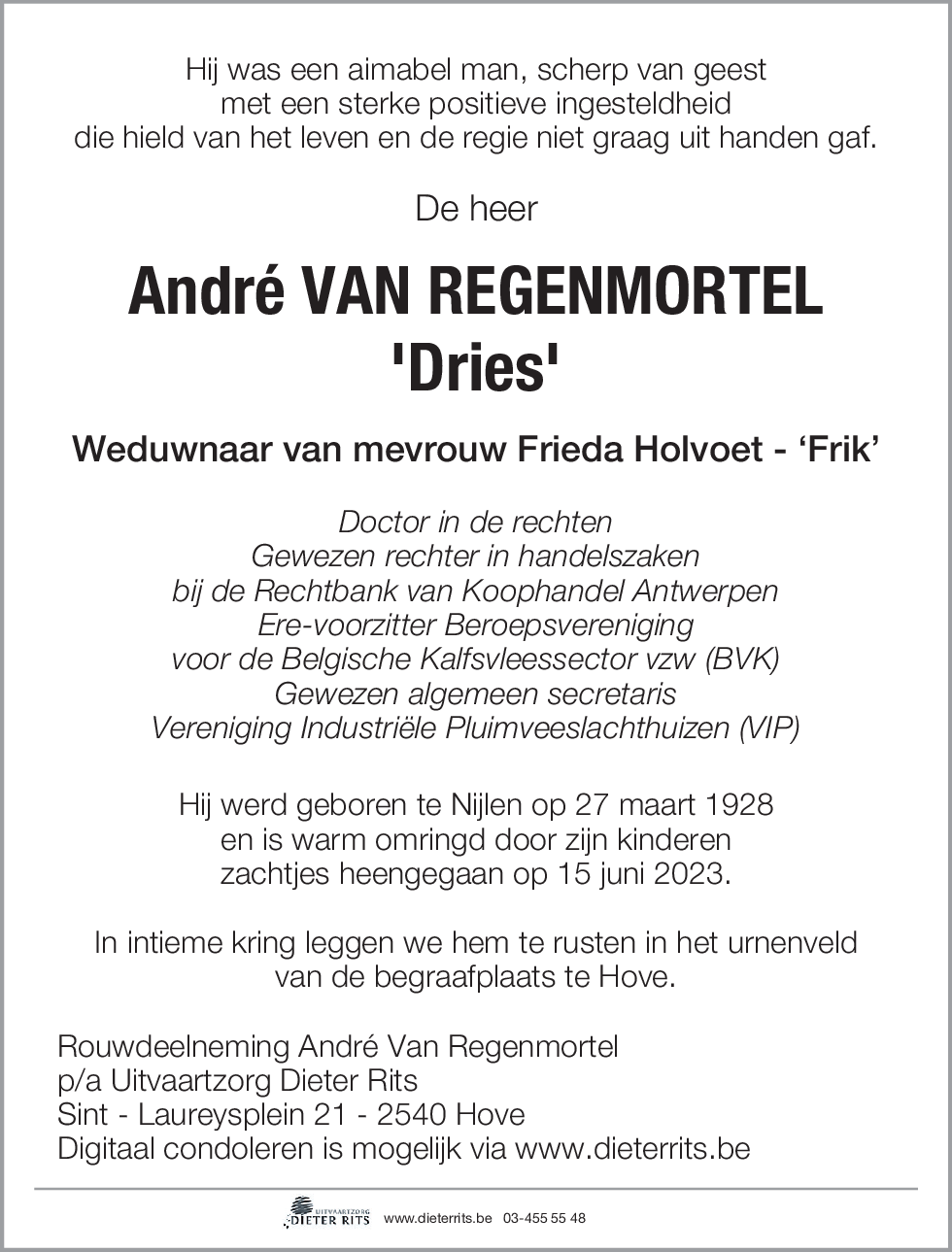 André Van Regenmortel