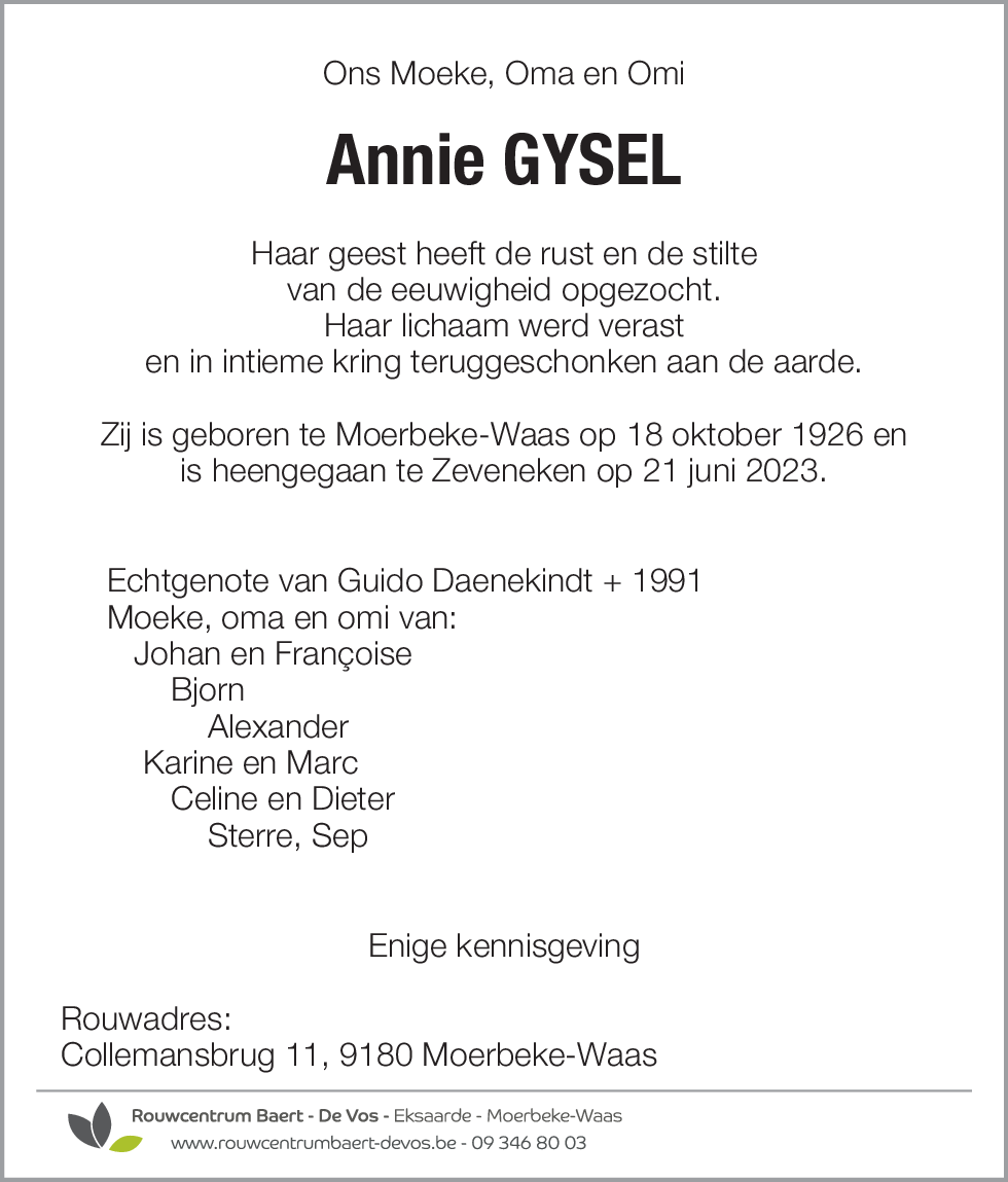 Annie Gysel