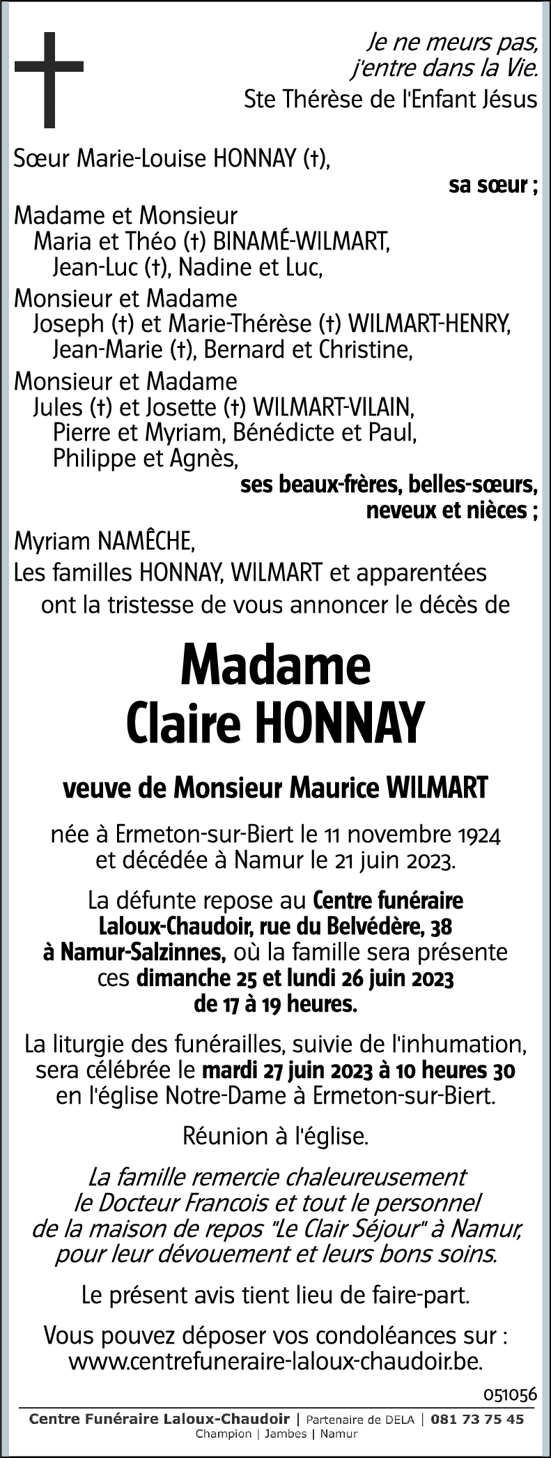 Claire HONNAY