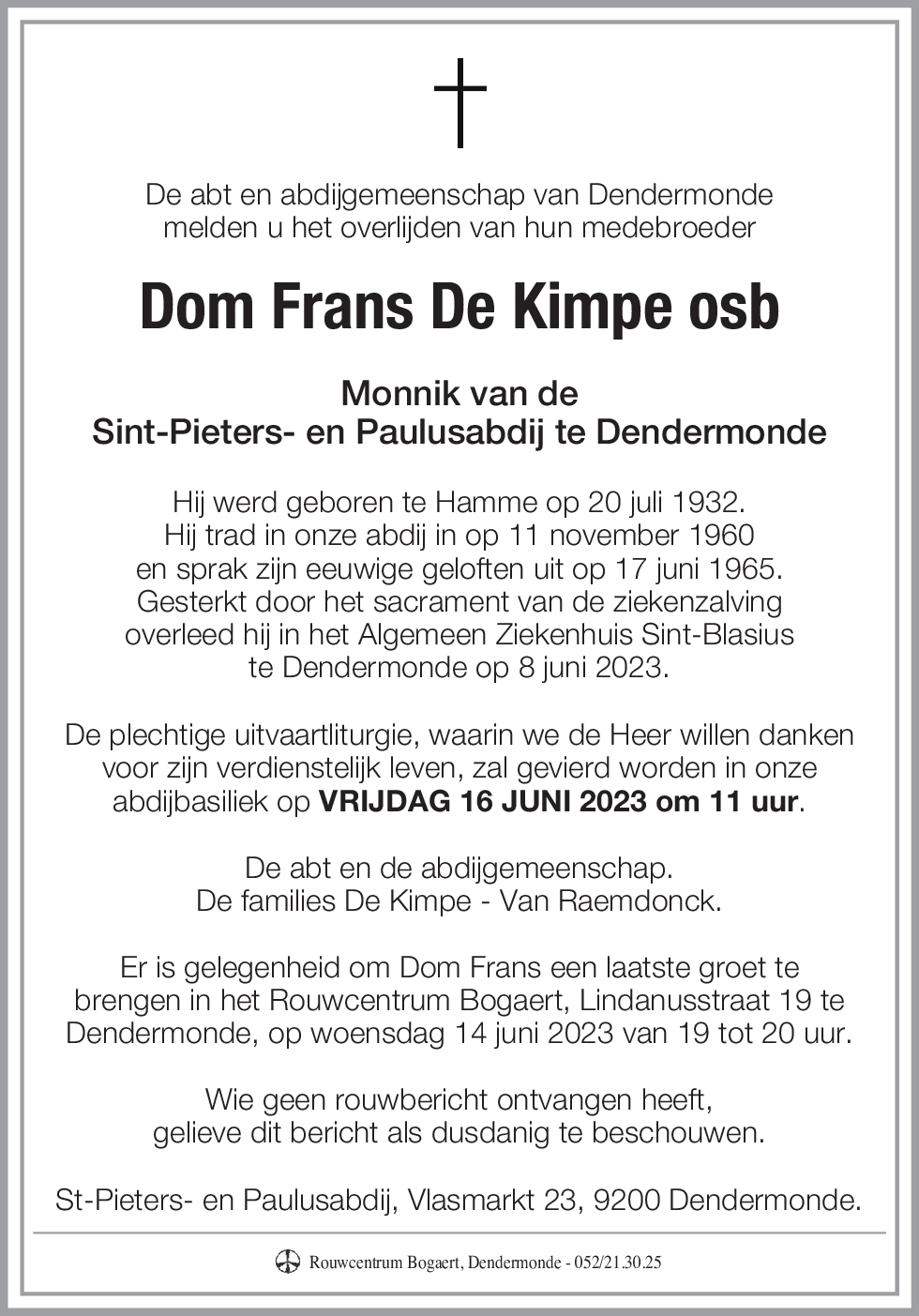 Dom Frans De Kimpe
