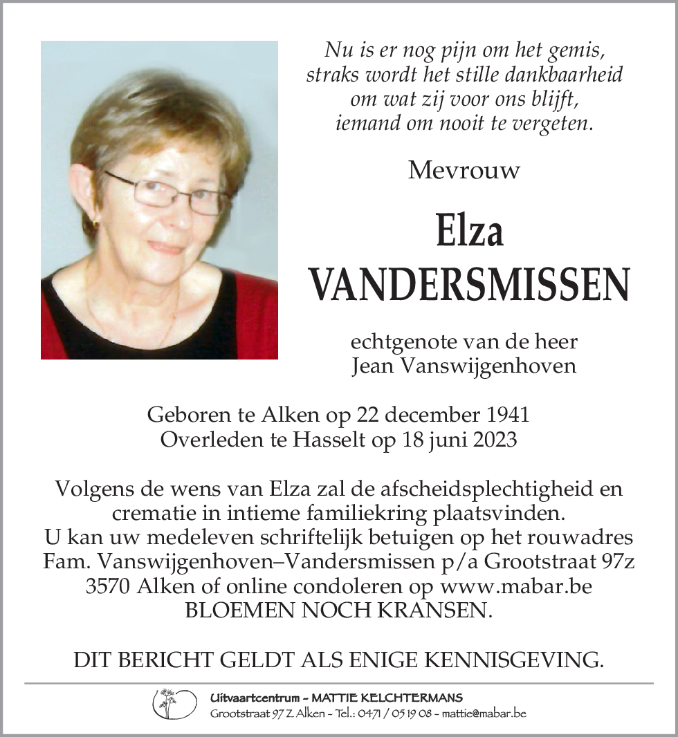 Elza VANDERSMISSEN