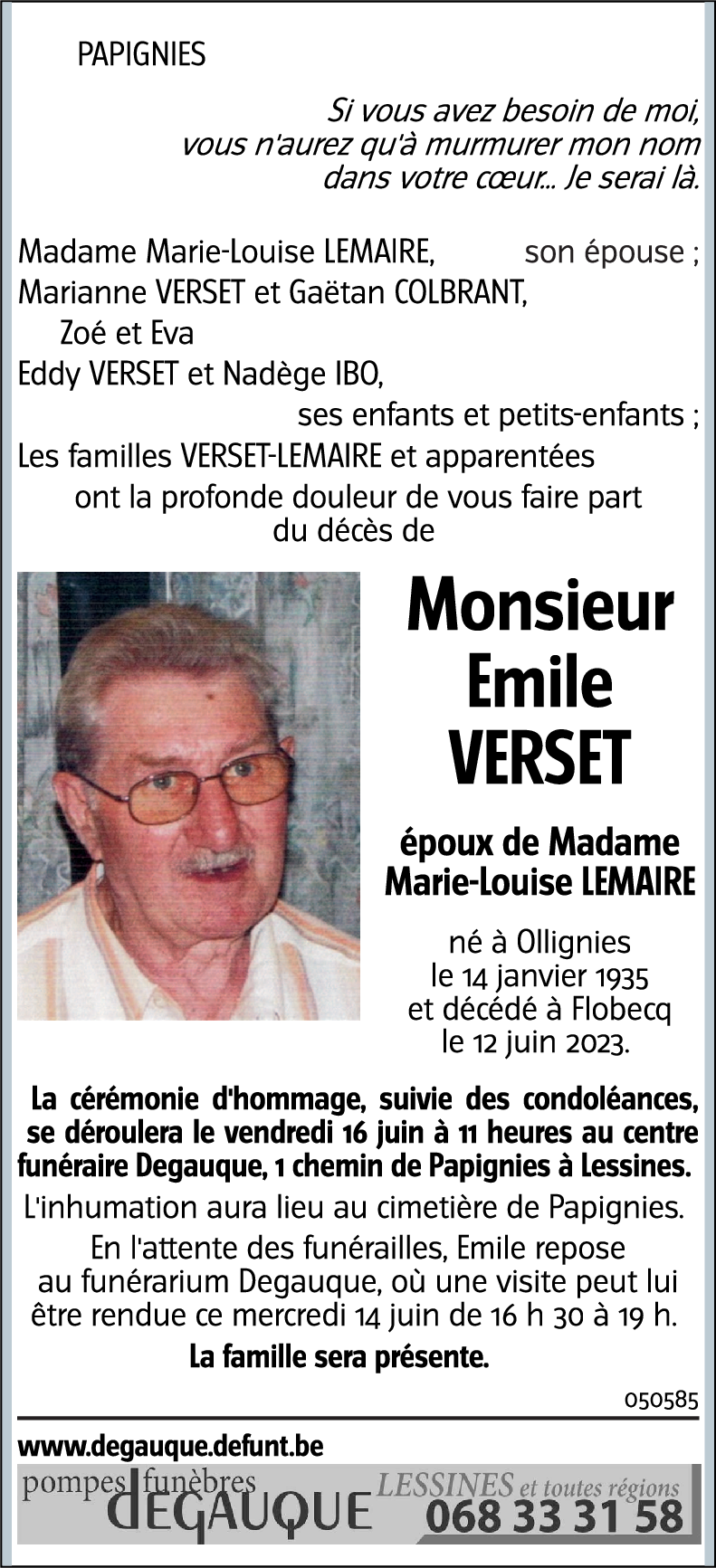 Emile VERSET