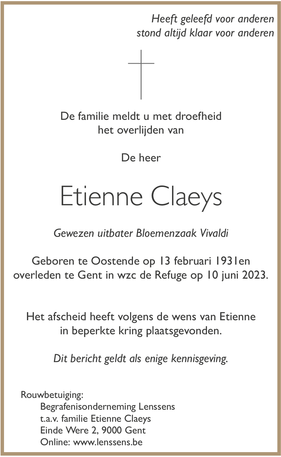 Etienne Claeys