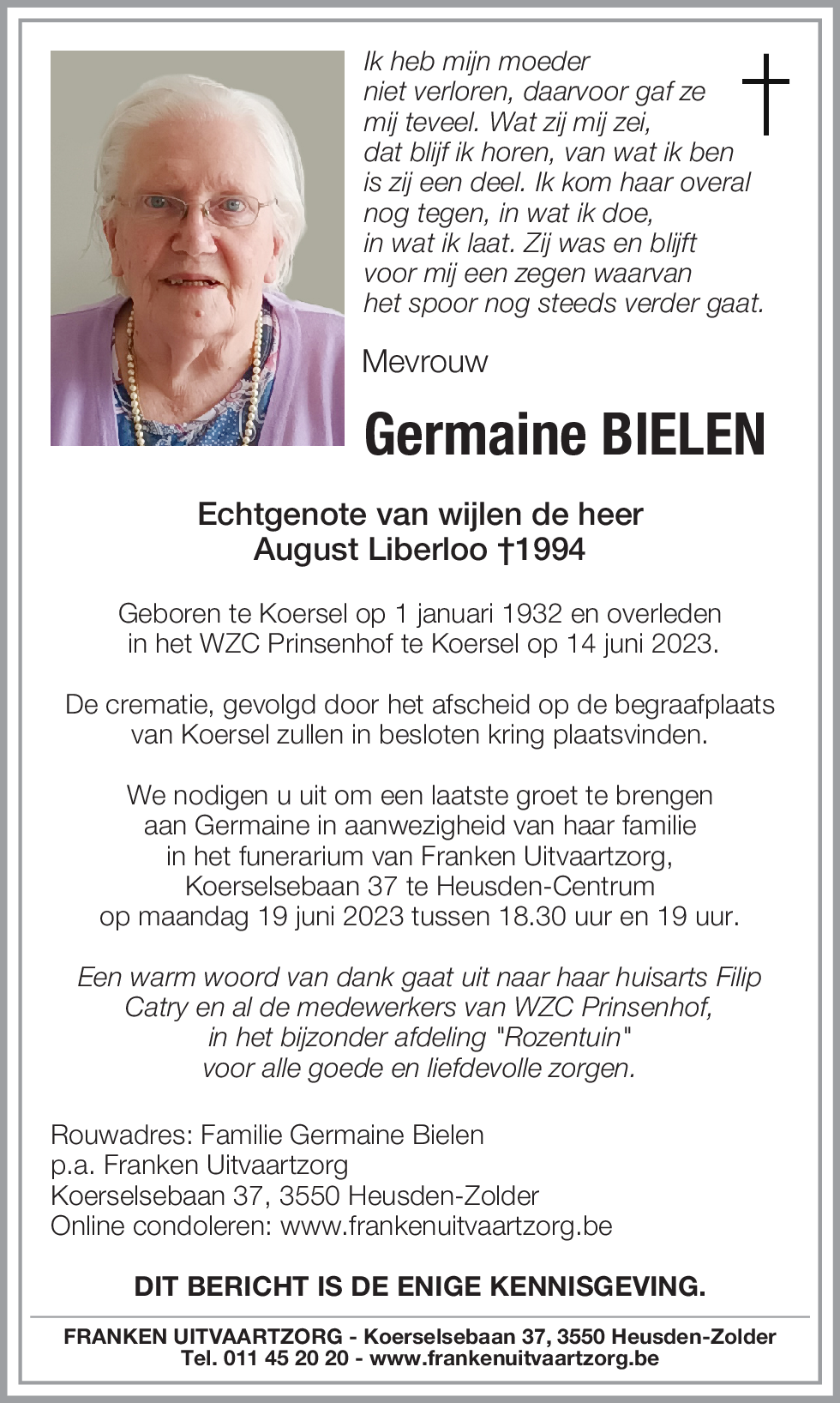 Germaine Bielen