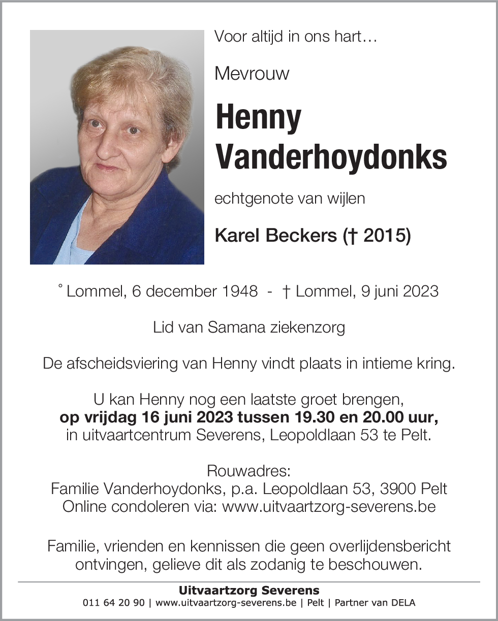 Henny Vanderhoydonks