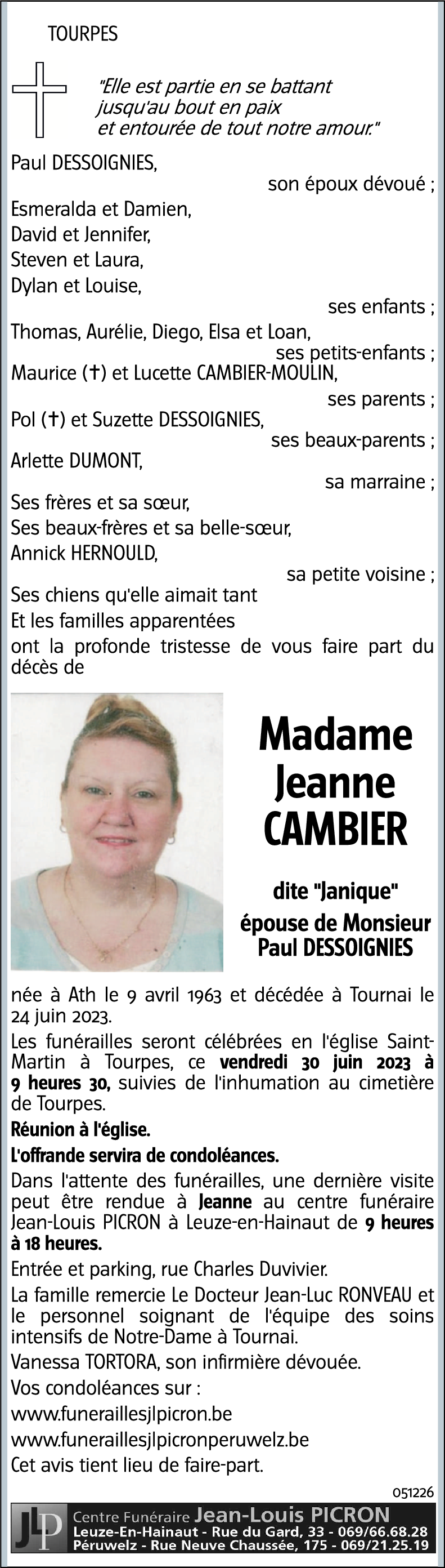 Jeanne CAMBIER