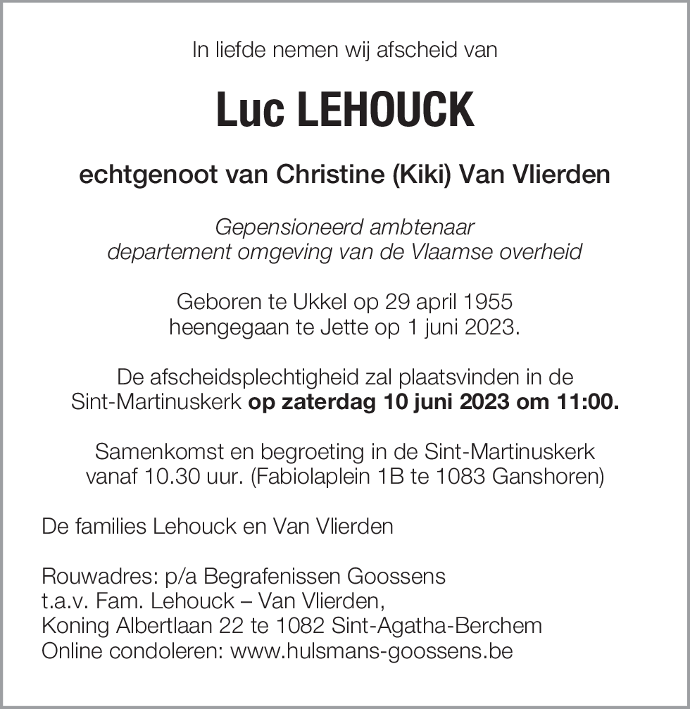 Luc Yves Louis Lehouck