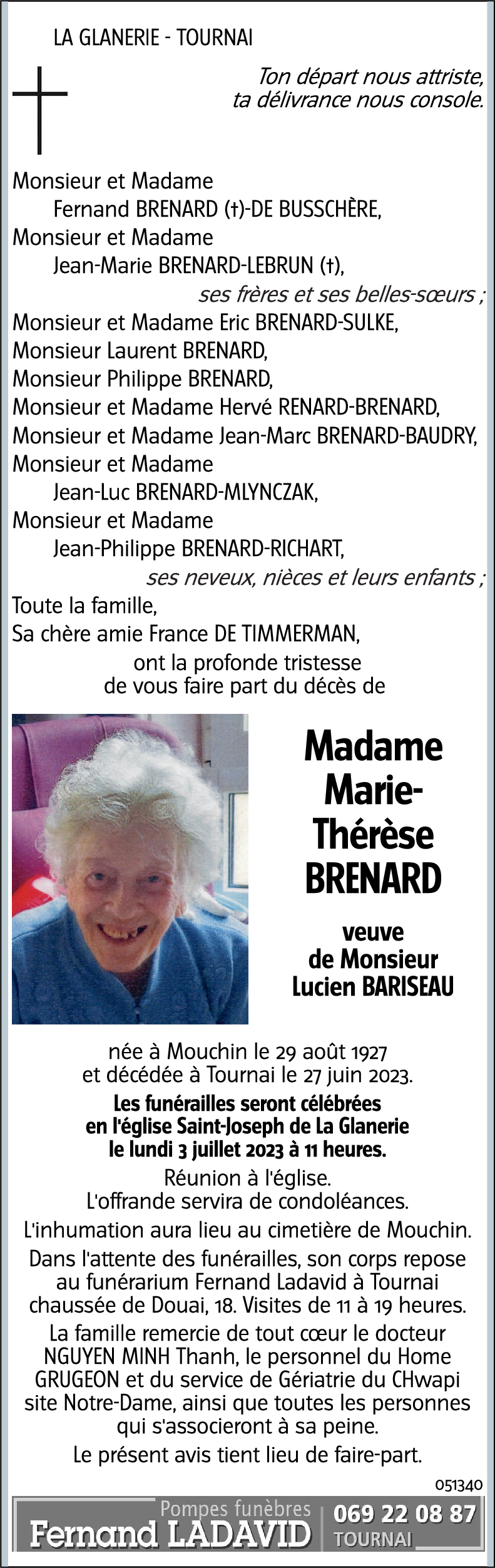 Marie-Thérèse BRENARD